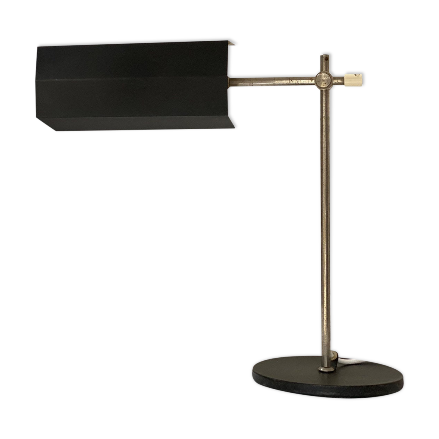 Mid century desk lamp with a rectangular shade