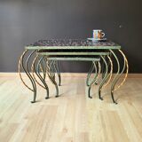 Tables Gigognes Fer forgé Vintage 60'70'