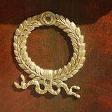 Flamed mahogany enfilade with sea green marble in Empire style.