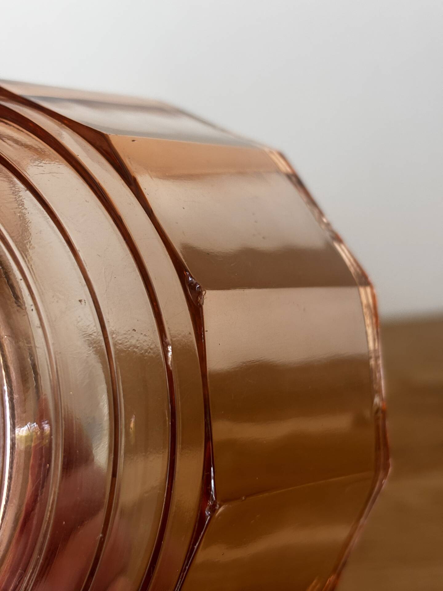 Old sugar bowl or pink glass sweet jar