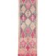 Pastel Pink & Cream Turkish Vintage Runner Rug, 72x306Cm