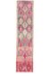 Pastel Pink & Cream Turkish Vintage Runner Rug, 72x306Cm