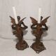 Pair of art nouveau candle holders in regulates