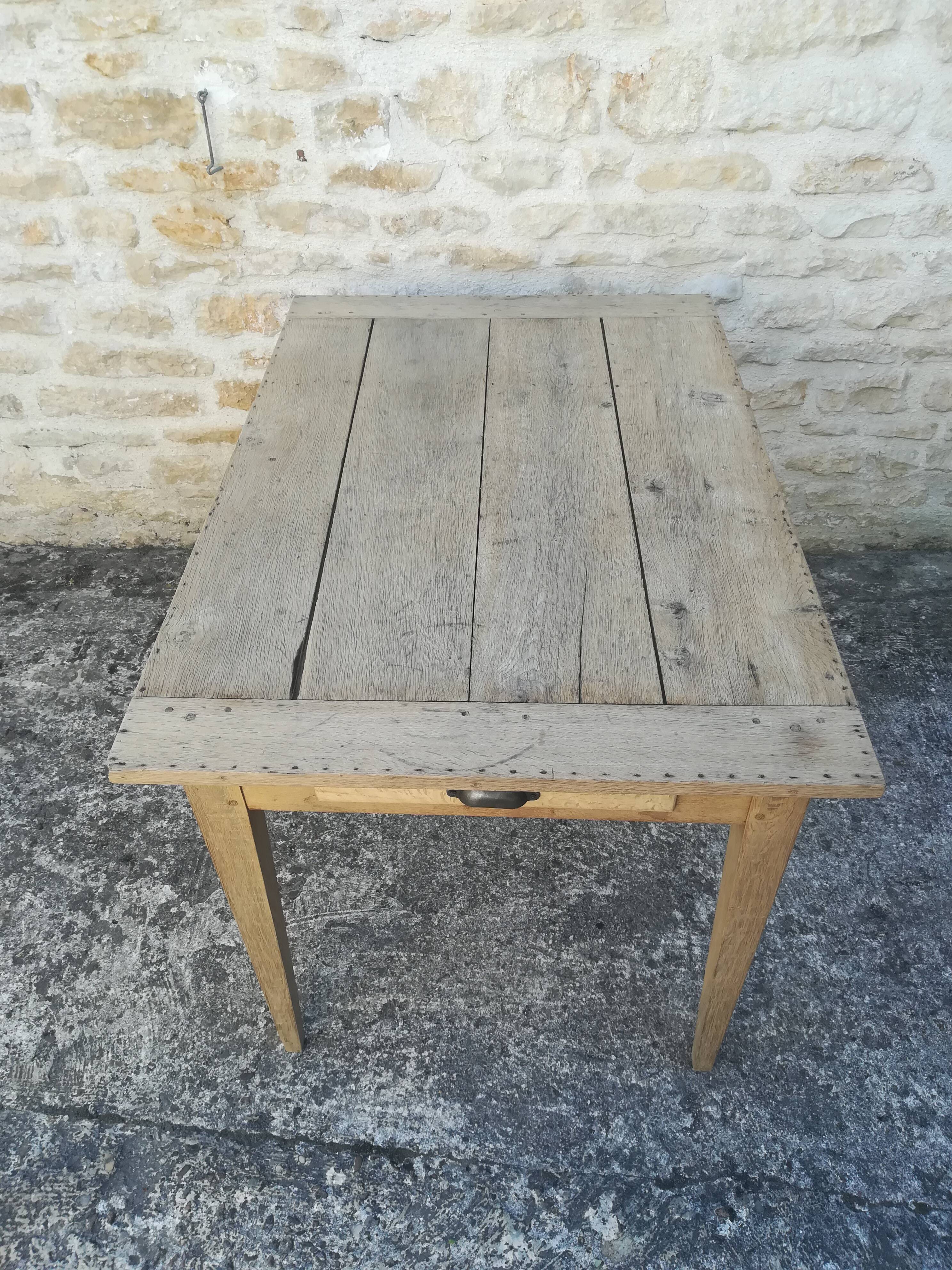One drawer farm table