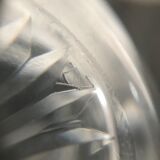 Carafe moderne milieu de siècle cristal taillé avec monture en argent 1034 numéroté