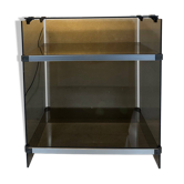 Vintage design hifi cabinet – smoked glass