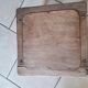 Curved wood farm stool