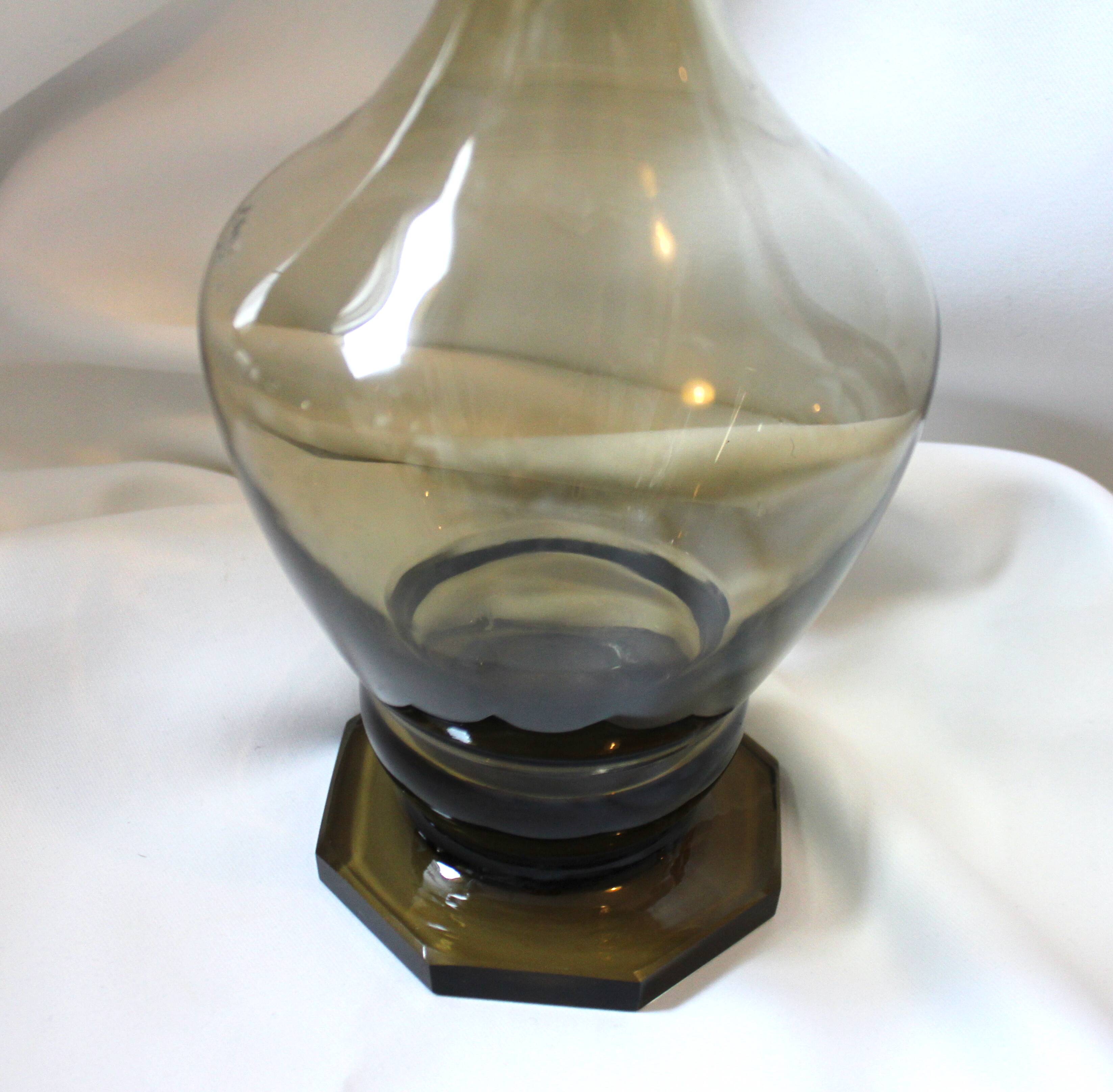 Black smoked glass carafe
