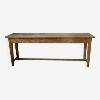 Console table de travail chêne massif 220cm