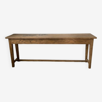 Solid oak work table console 220cm