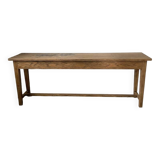 Solid oak work table console 220cm
