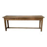 Solid oak work table console 220cm