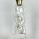 Blown glass carafe with silver frame