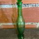 Old Green Bubble Glass Carafe Bottle with Vintage Stopper