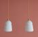 Paire de suspensions en verre blanc vintage