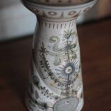 Vintage ceramic candle holder, candle holder signed André l'Helguen for Keraluc