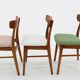 1960s Set of Three Danish Teak Chairs, Restored