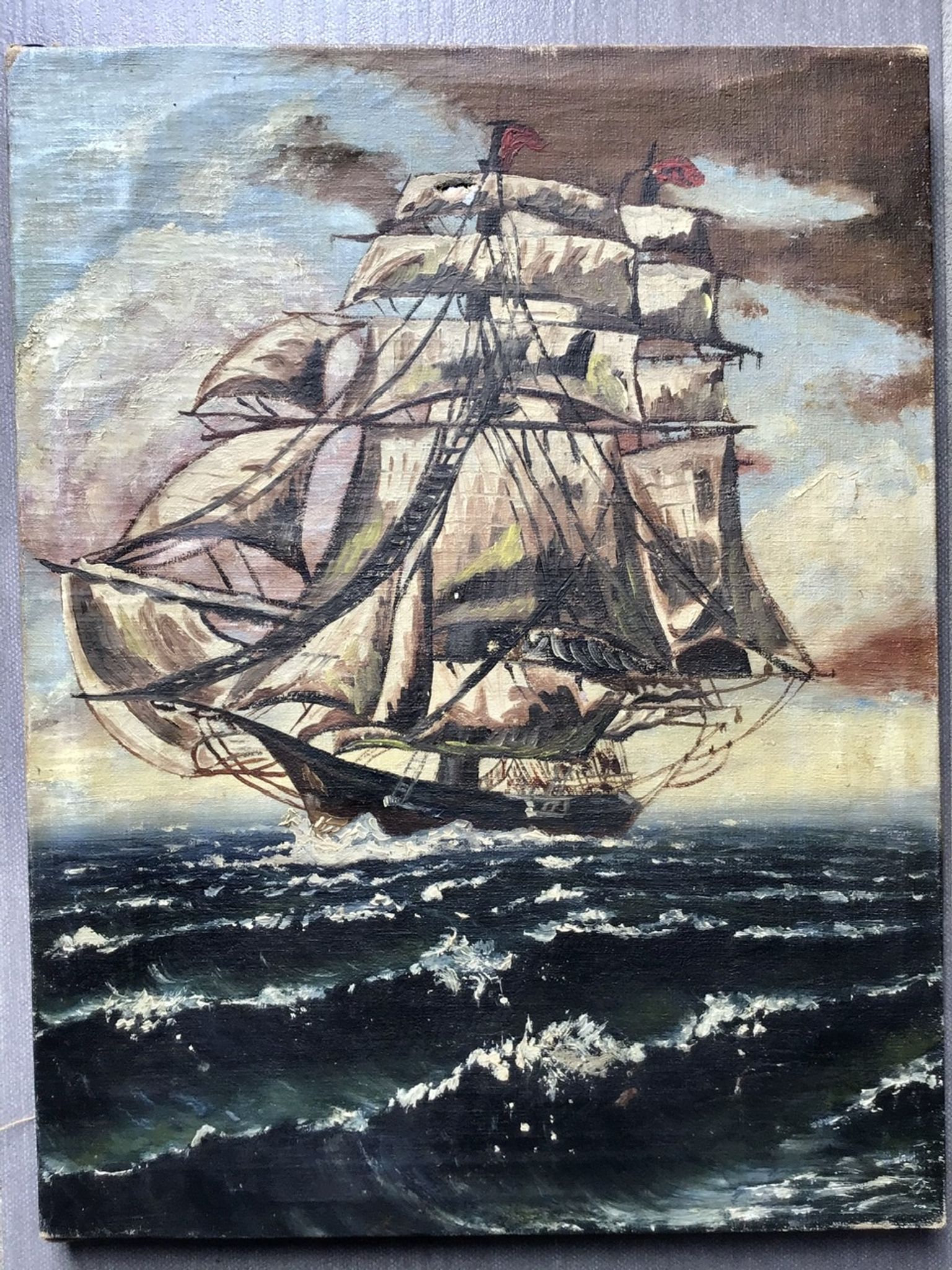 Ancient painting, Marine early 20th century