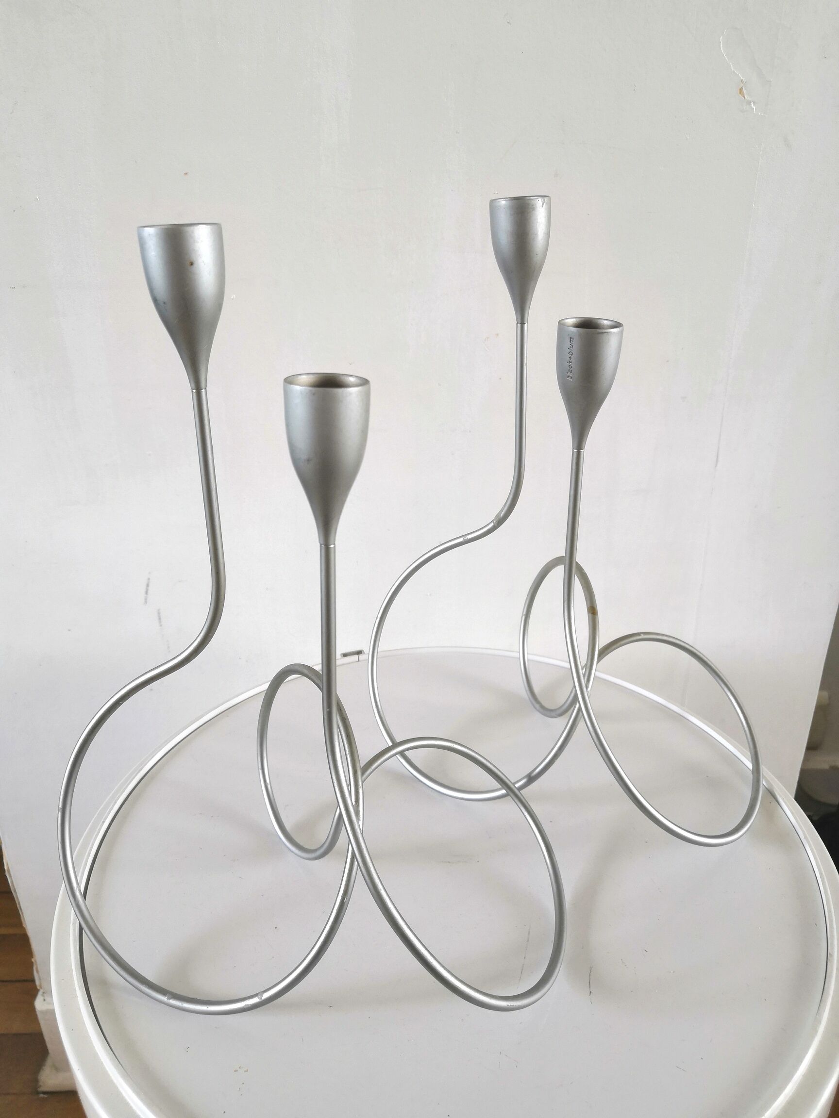 Pair of Black & Blum design candle holders
