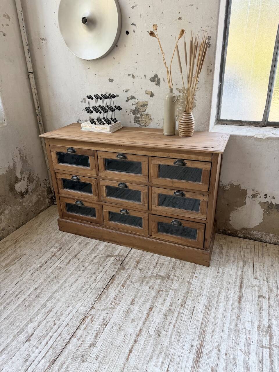 Grainetier meuble de métier en noyer 1950