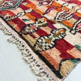 Moroccan Berber rug Boujaad red with colorful patterns 4,04x3m