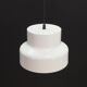 White pendant lamp, Danish design, 1970s, production: Denmark