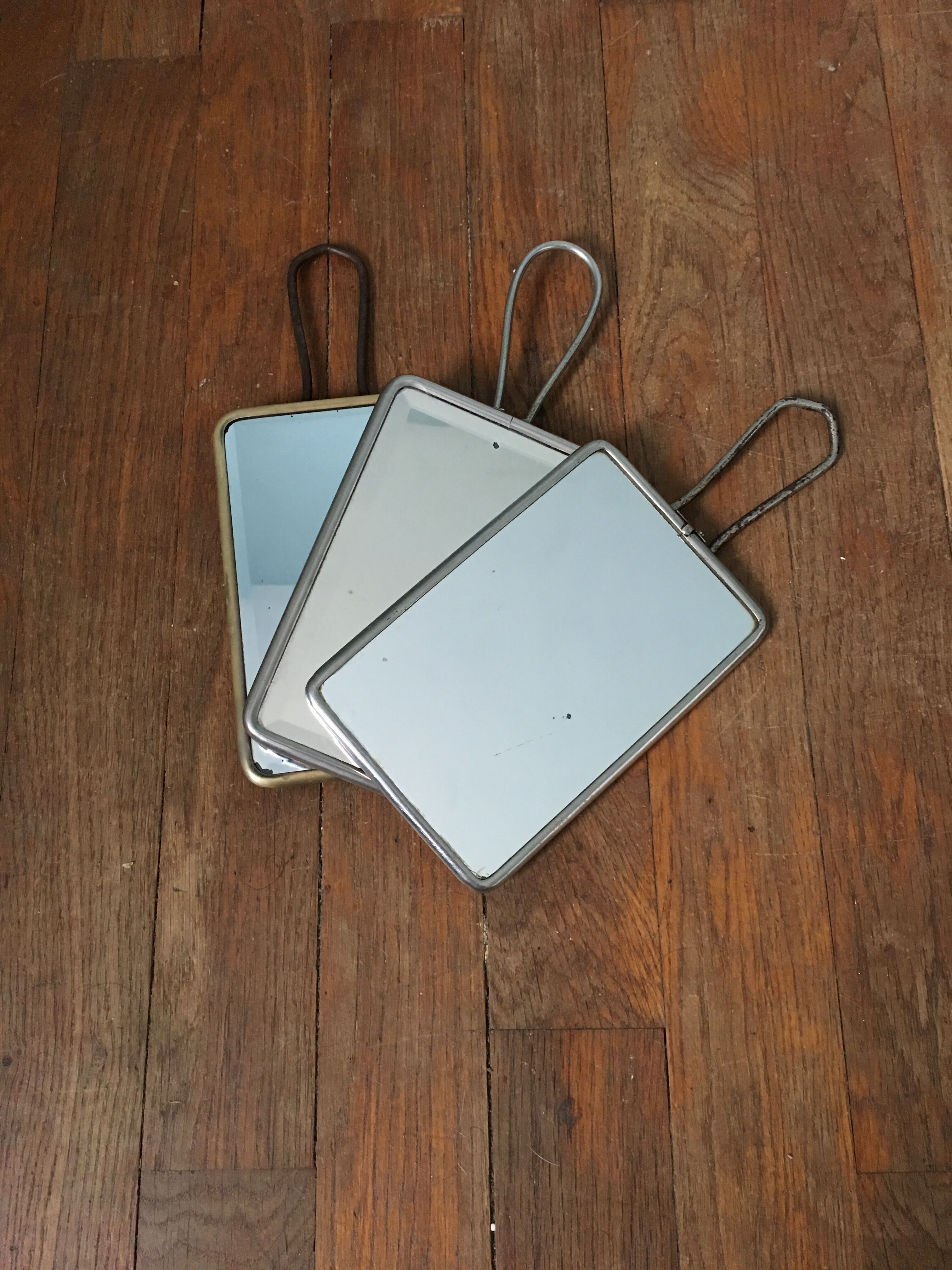 Set 3 barber mirrors 17x11.5