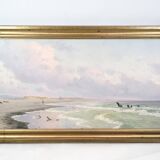 Oil painting on canvas - Coastal landscape - Alfred Theodor Olsen - Circa 1900