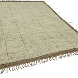Handmade Turkish One of a Kind 216 cm x 308 cm Beige Wool Carpet