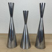 Trio diabolo aluminum candle holders by Erika Pekkari for Ikea
