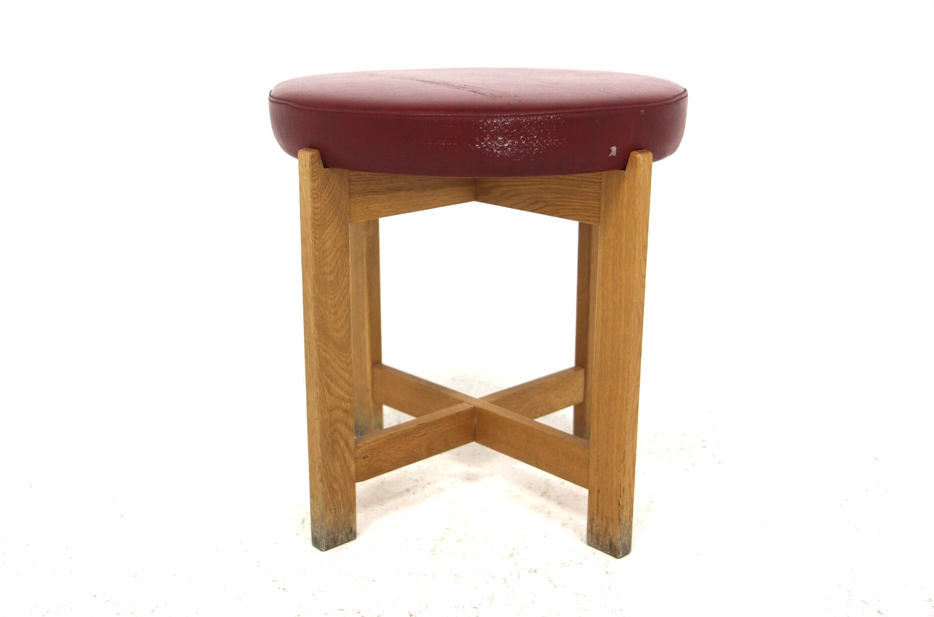 Scandinavian oak stool, Sweden, 1960