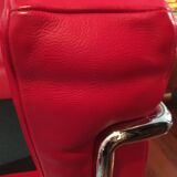 LC2 armchair Le Corbusier, Jeanneret, Perriand - Red leather - signed