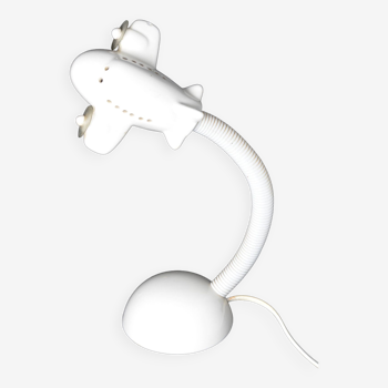 White ceramic airplane lamp