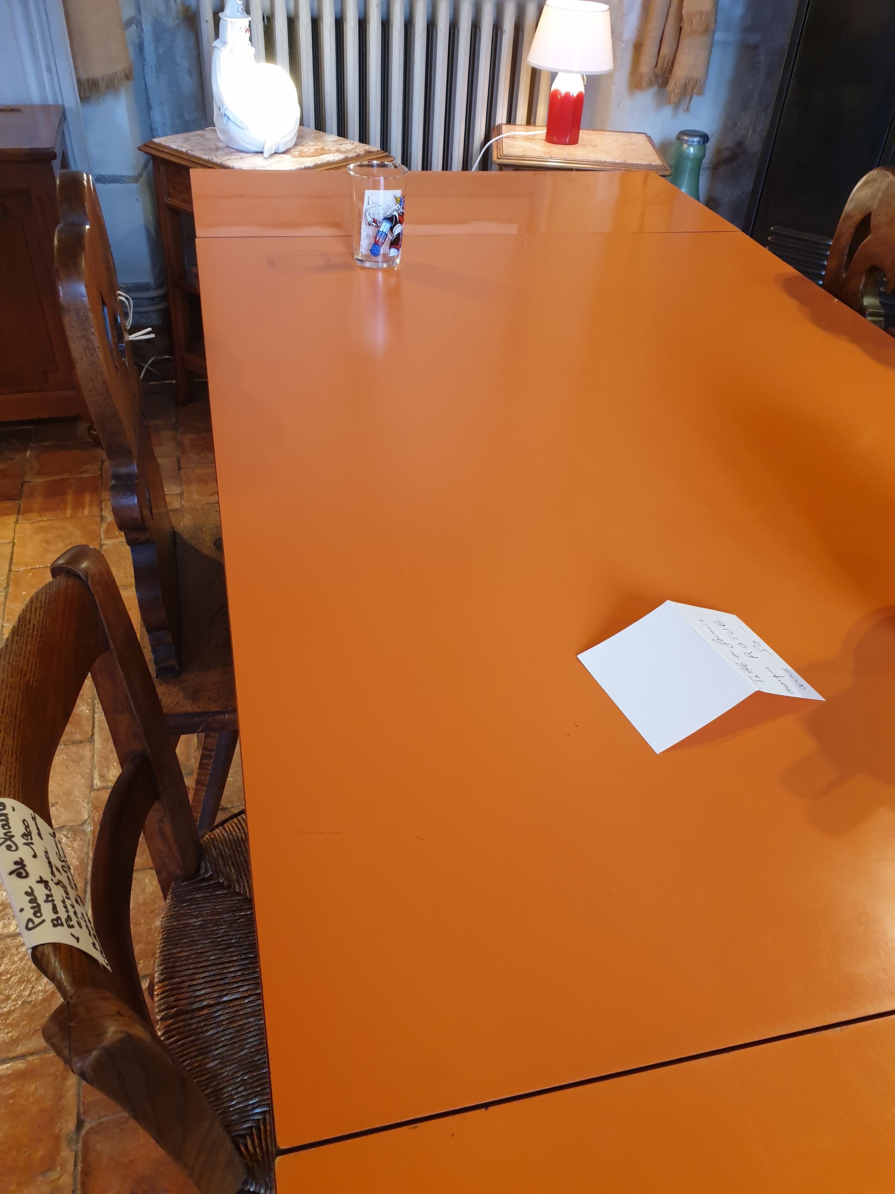 Table formica orange brand Rotub vintage