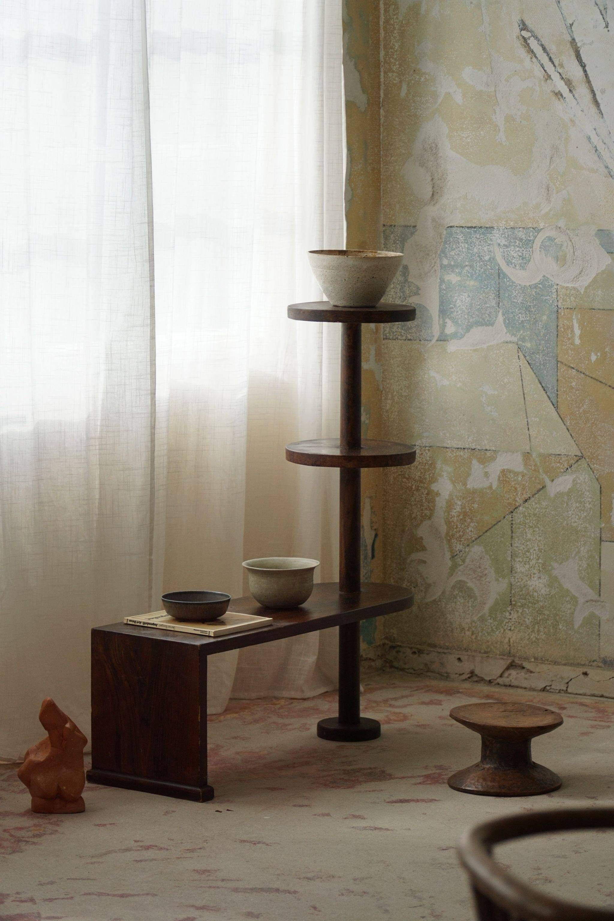 Decorative and multifunctional side table / pedestal, Danish Art Deco, 1940s