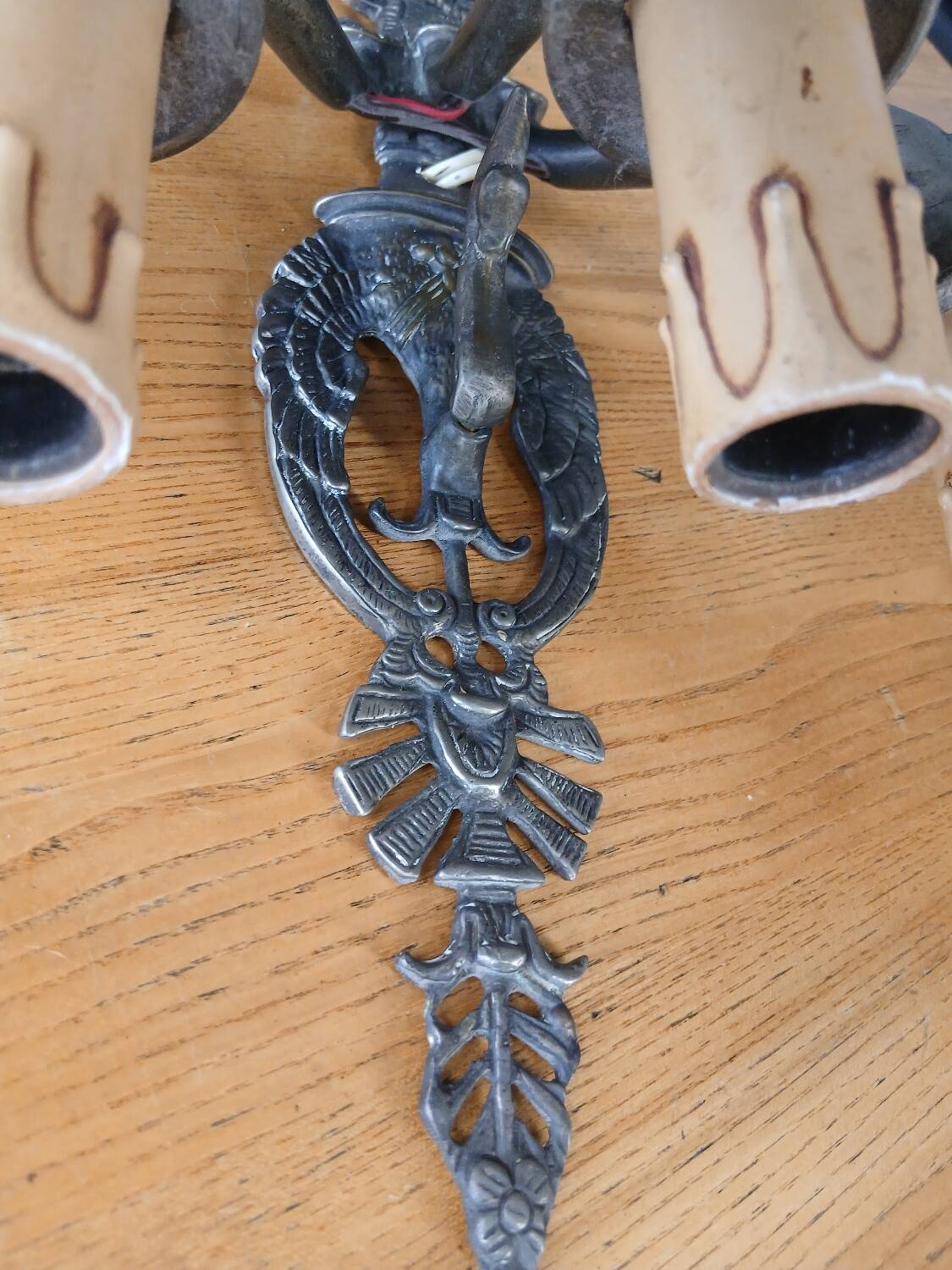 19th Century Empire Swan Bronze Wall Lamp