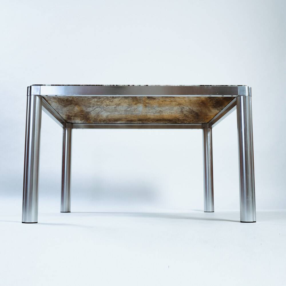 Kho Liang Ie for Artifort dining table marble aluminium, 1970s