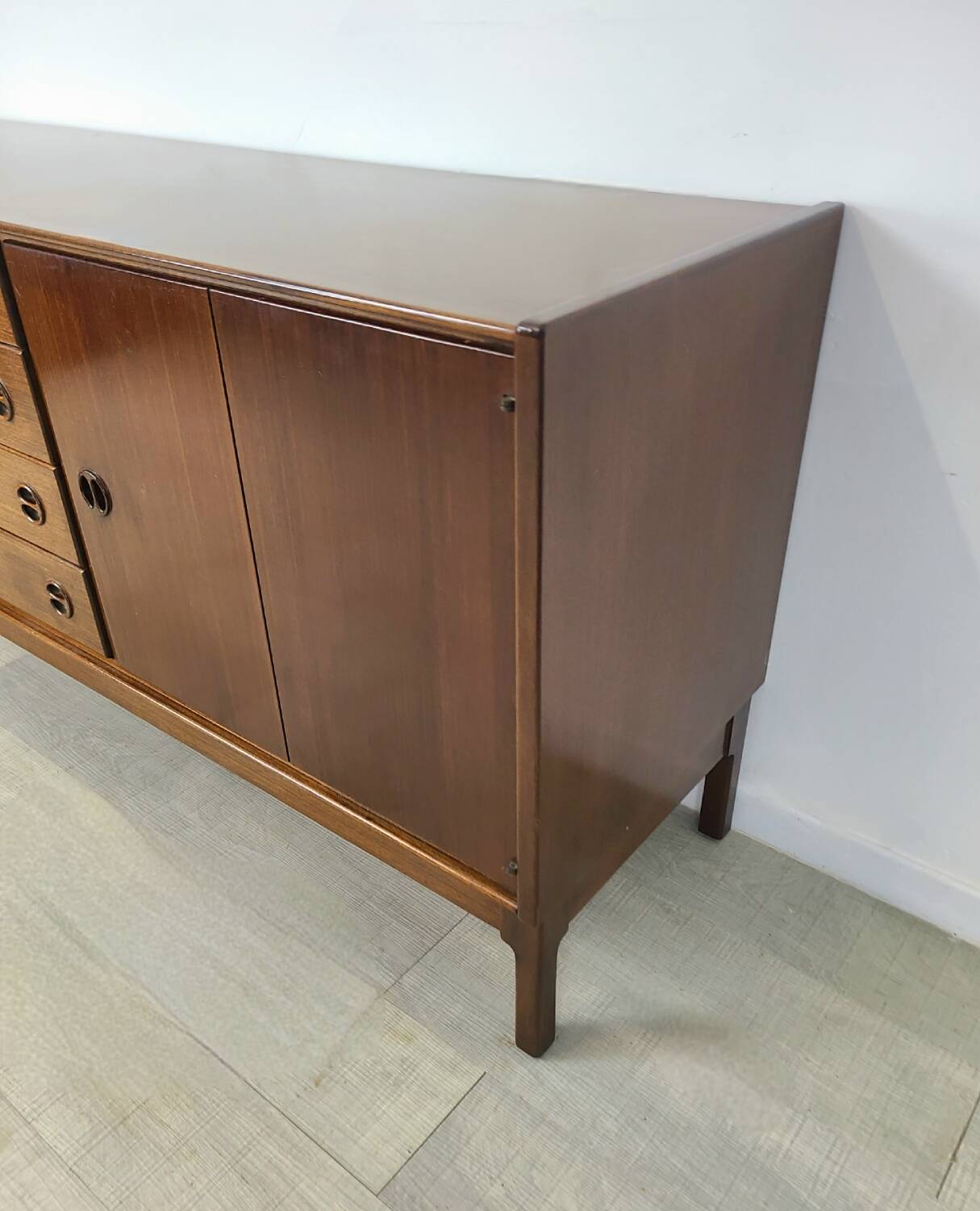 Vintage Scandinavian teak chest of drawers, 1960s Roche Bobois