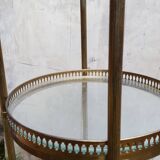 Gold brass and 1960 glass sellette/desserte