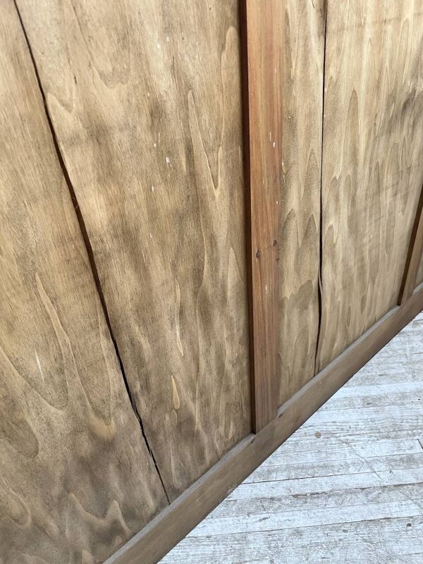 Meuble de mercerie en pitchpin années 50