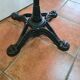 Bistro pedestal table in cast iron and marble