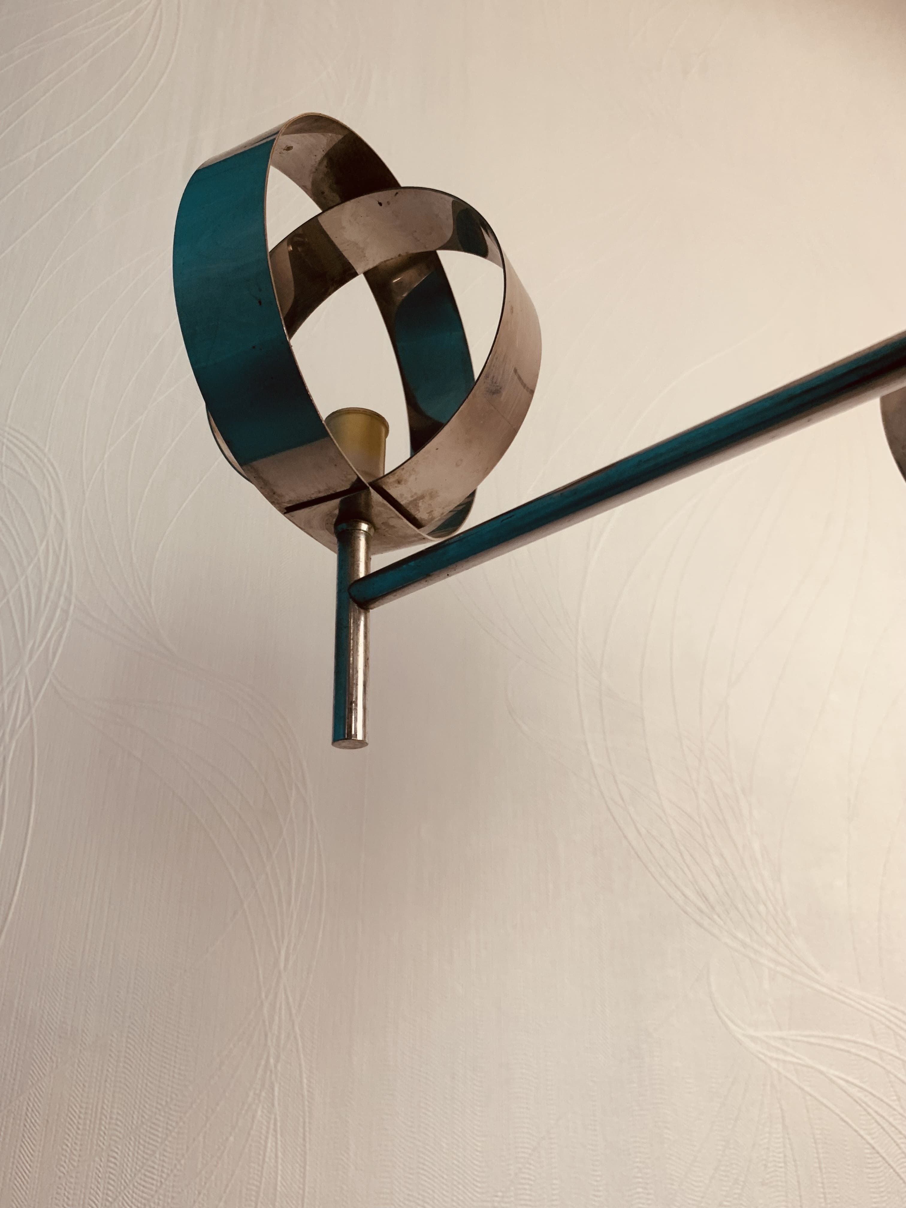 Chrome chandelier 5 spheres