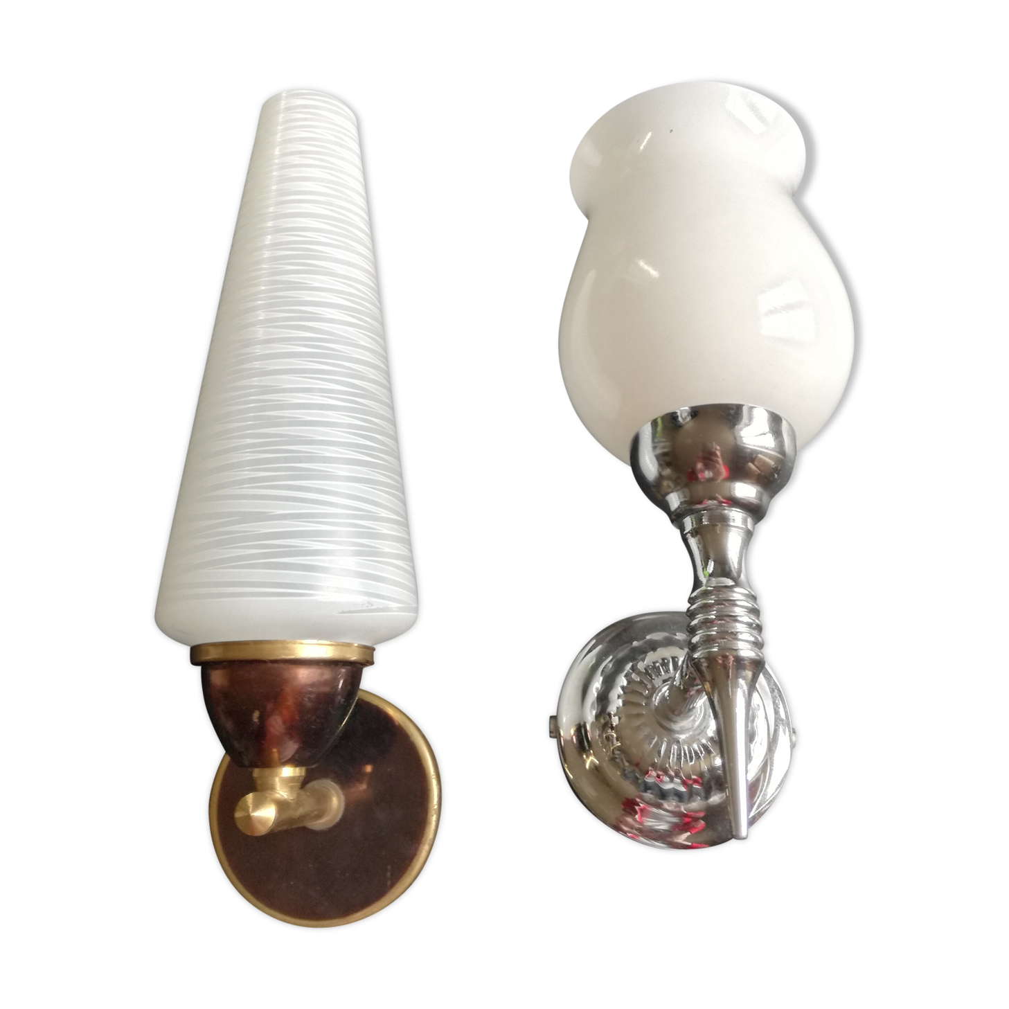 Mismatched sconces 1950