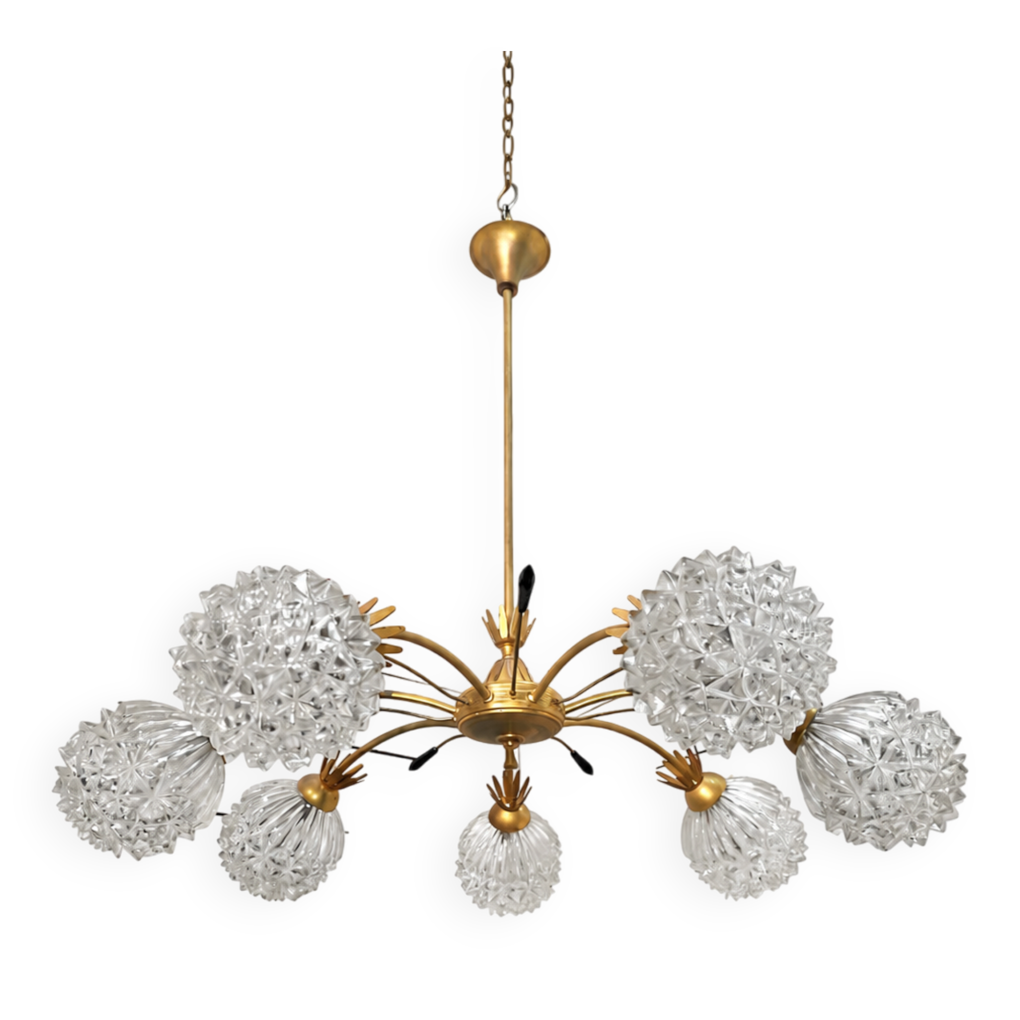 Vintage chandelier with 7 lights from the 60s/70s.