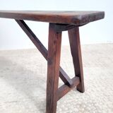 Old bench in firm country wood