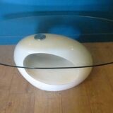 Vintage, oval, egg-shaped coffee table
