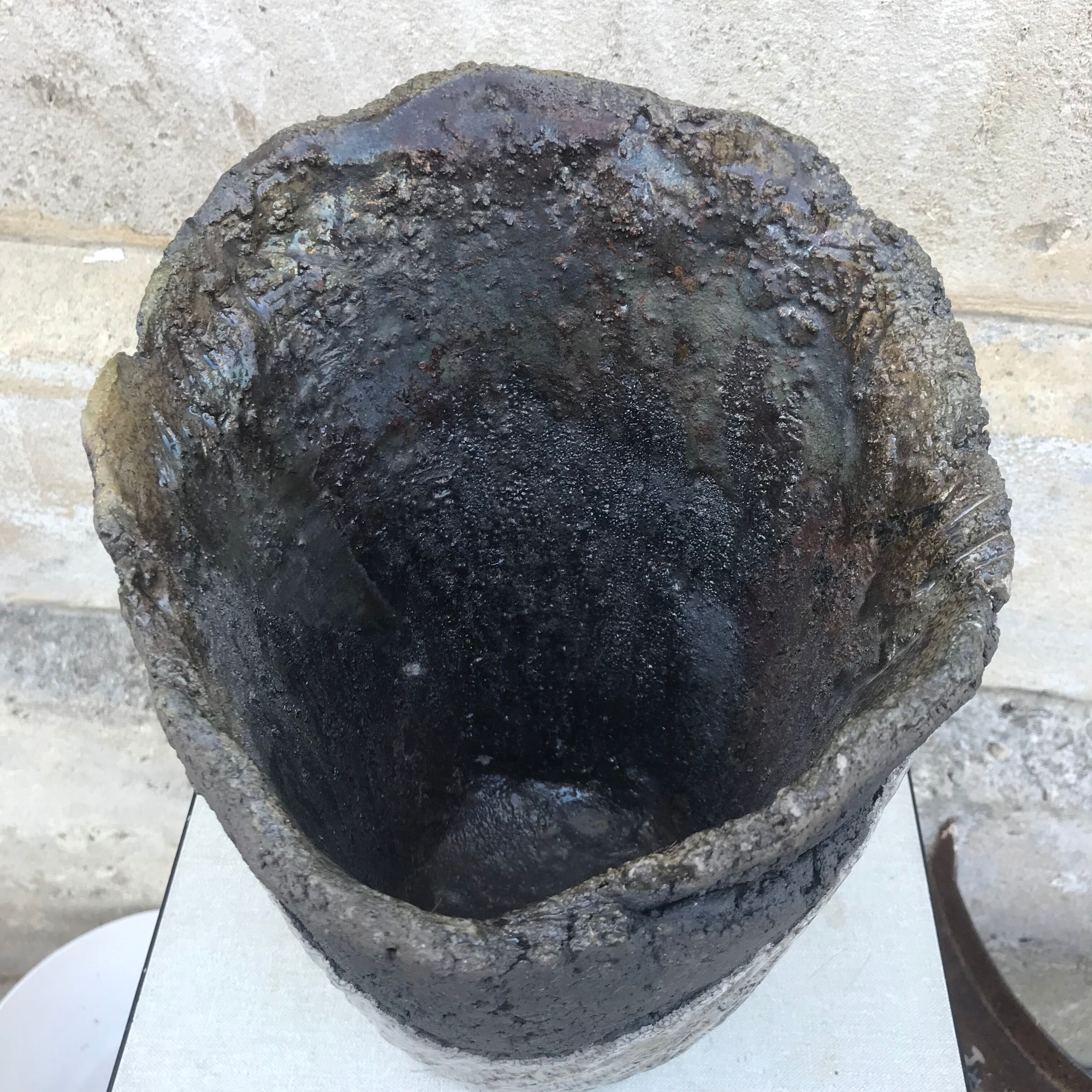 Pot de fleurs Raku