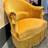 Vintage velvet Toad armchair