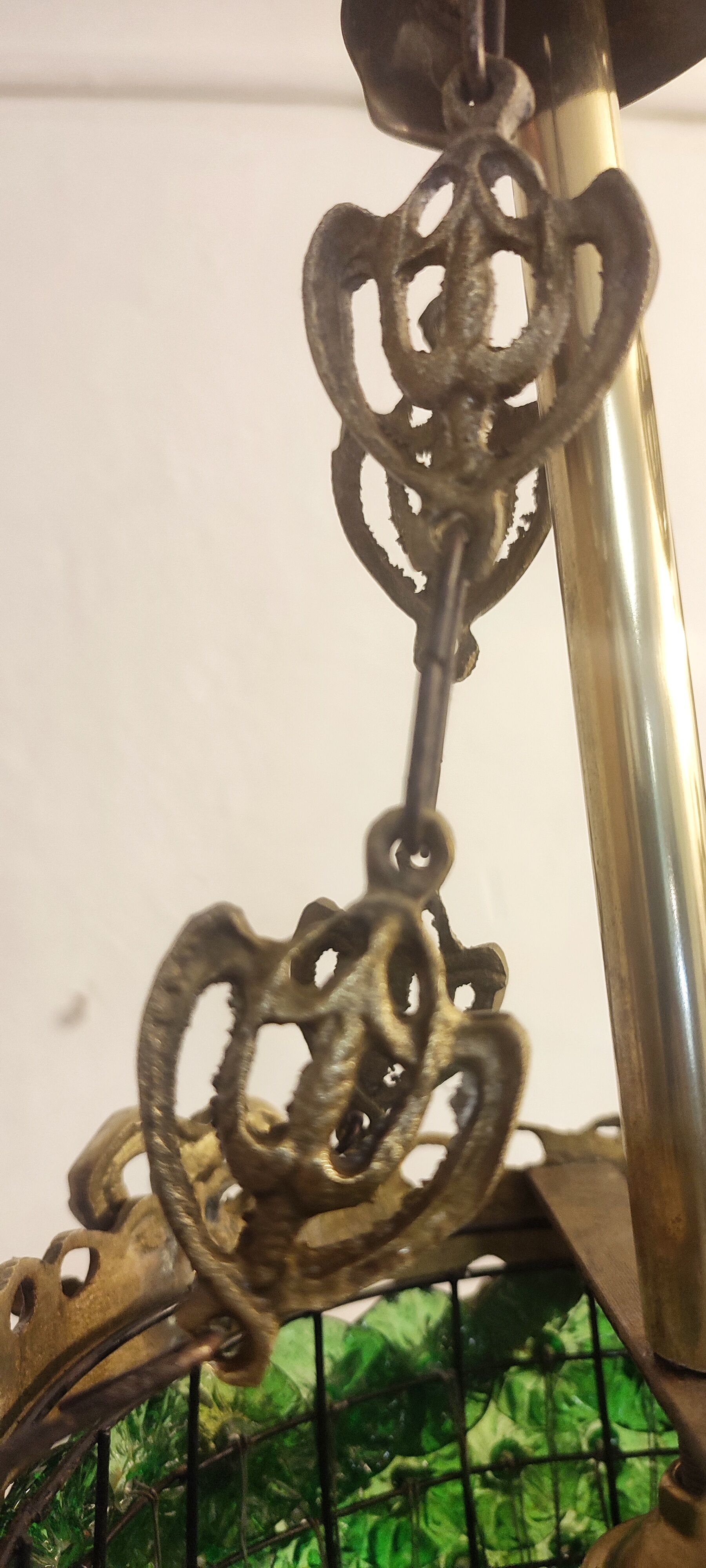 Ceiling lamp with Murano glass flowers. Italy, 1960s