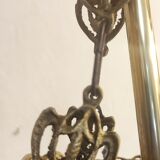 Ceiling lamp with Murano glass flowers. Italy, 1960s